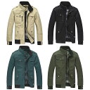 全4色 ビッグサイズも Men 039 s Stand Collar Military Jacket メンズ スタンドカラーミリタリージャケット フライトボンバージャケット マウンテンパーカー アメカジ アーミー コート リブ袖 ブルゾン ジャンパー 大きいサイズ バイクに