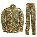 全15色 6サイズ Men 039 s Multicam Military Uniform Suit Set メンズ マルチカム ミリタリーユニフォームスーツセット ジャケット＆パンツ 上下セット セットアップ 長袖 アーミー 軍隊 戦闘服 カモフラージュ 迷彩 ブラック 無地 サバゲー バイクに