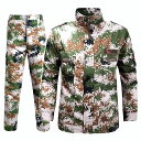 全5色 6サイズ Men 039 s Military Uniform Camouflage Suit Set メンズ ミリタリーユニフォームカモフラージュスーツセット ジャケット＆パンツ 上下セット セットアップ 長袖 ジャージ アウトドア アーミー 戦闘服 軍服 迷彩 サバゲー バイクに