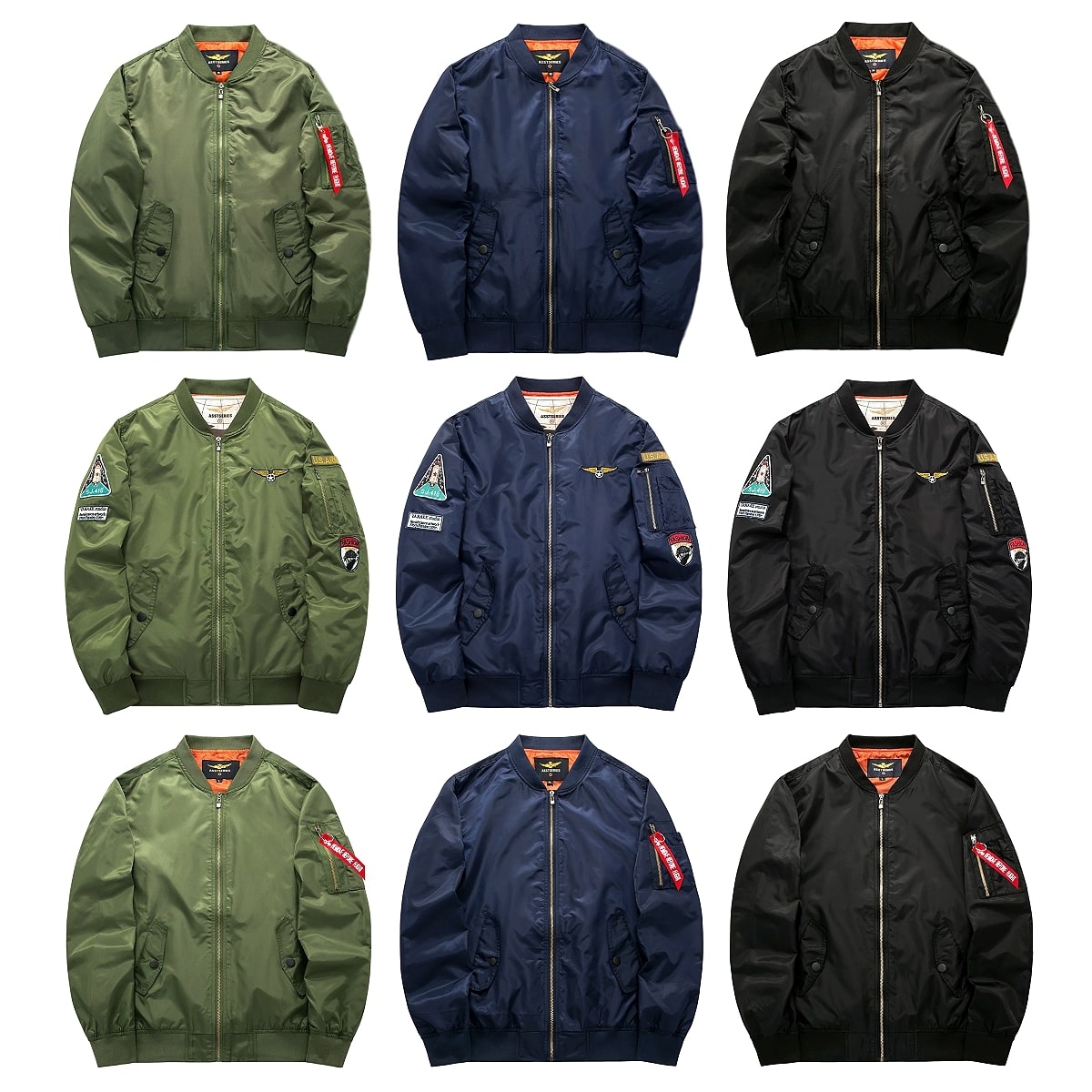 S3^Cv! 9TCY! [Men's Thick and thin Army Bomber Jacket] Y t  H ~ A[~[ {o[WPbg!   by hJ n tCgWPbg EBhu[J[ Wp[ u] AE^[ MA-1 傫TCY oCN!