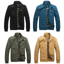 全4色 5サイズ Men 039 s Military Cargo Jacket メンズ ミリタリーカーゴジャケット ボンバージャケット フライトジャケット サファリジャケット ジャンパー ブルゾン コート アウター カジュアル アメカジ MA-1 バイクに