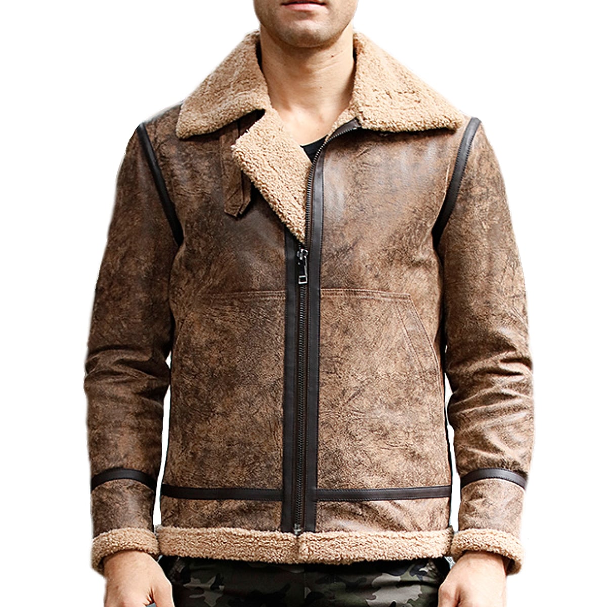 S10TCY! [Men's Aviator Pigskin Genuine Leather Flight Jacket] Y ArG[^[ sbOXL WFjCU[ tCgWPbg! {v ؊v vW uE  {A by C_[X R[g AE^[ oCN!