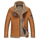 S2F! 6TCY! [Men's Fur Liner Patches Leather Flight Jacket] Y t@[Ci[ by U[ tCgWPbg! {v C_[X XG[h R[g ArG[^[ uE u[ n{A hJ AE^[ oCN!*