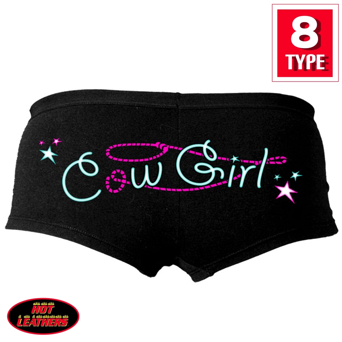 【送料無料!】日本未発売! セール価格! 全8種類! ホットレザー [Ladies Black Boy Shorts] レディース ブラック ボーイショーツ! ショートパンツ 見せパン 米国直輸入! 黒 チャップスのアンダーに! ボーイズレッグ ボクサータイプ 一分丈ショーツ ヒップハング ローライズ