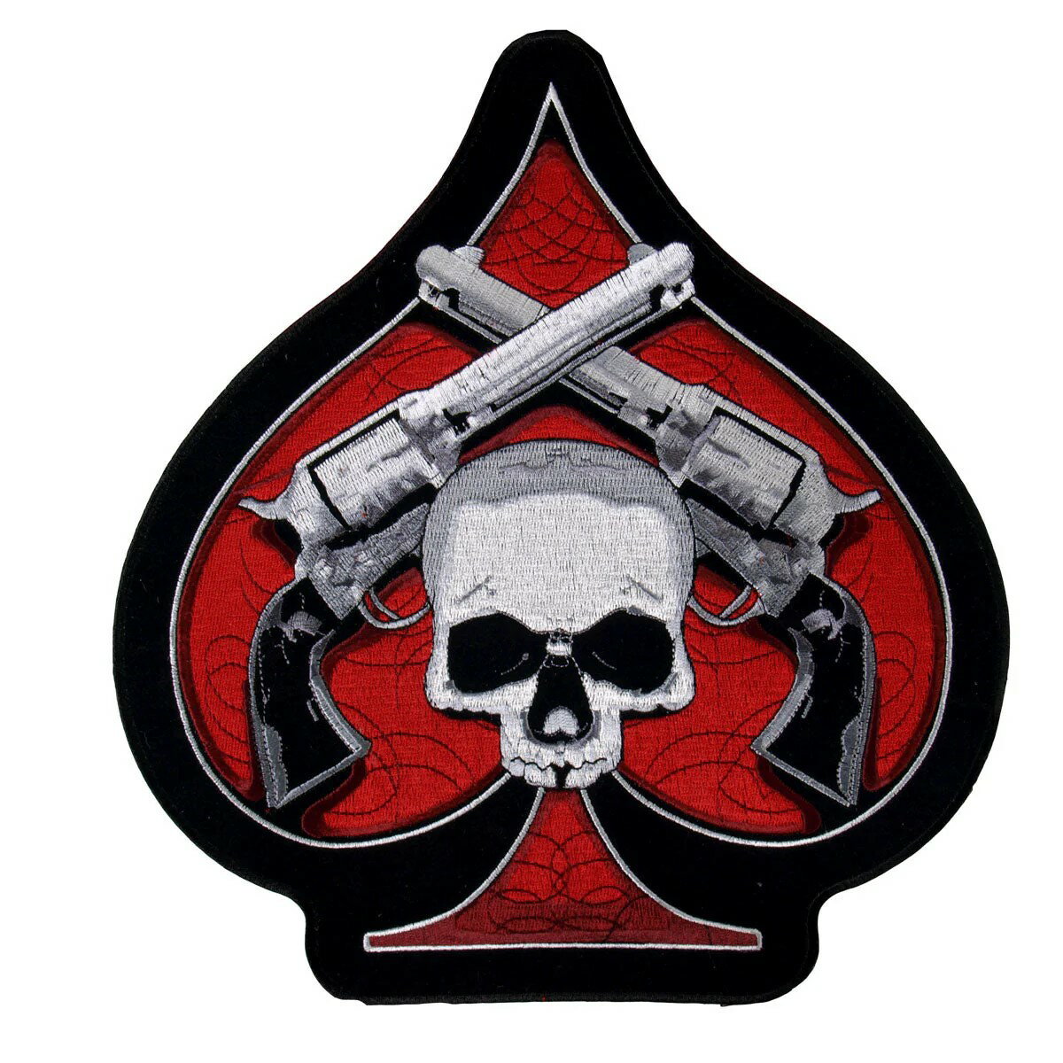 樂天商城 - 日本未発売! セール価格! ホットレザー [Skull＆Pistols Patch] スカル＆ピストル ワッペン! スペード パッチ 米国バイカー専門アパレルブランド ホットレザーから直輸入! ウェアのカスタムに! 布製 アイロン対応 サイズ大