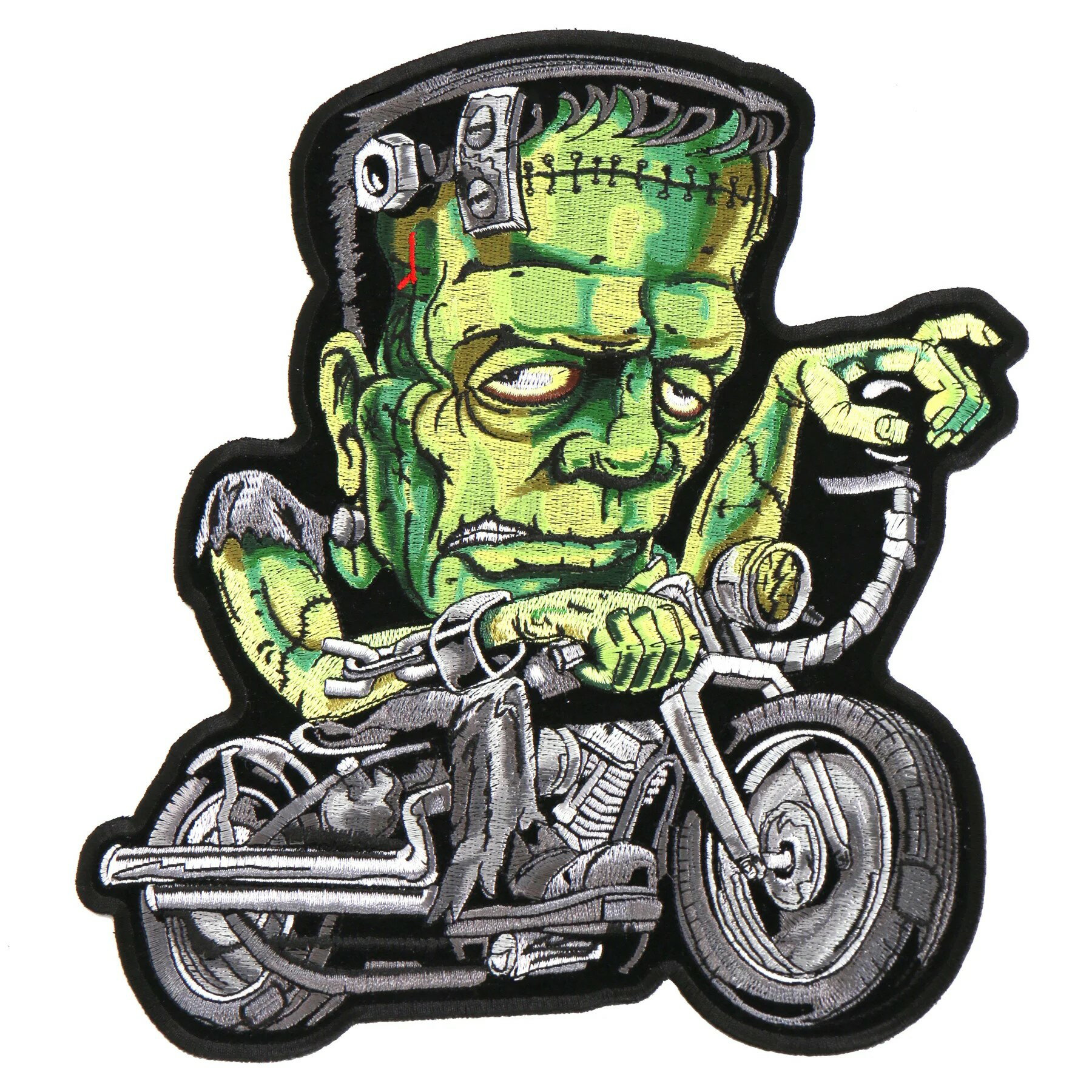 日本未発売! セール価格! ホットレザー 2サイズ! [Frankies Sled Patch] フランキーズ・スレッド ワッペン! フランケン シュタイン パッチ 米国バイカー専門ブランド HOTLEATHERS から直輸入! ウェアのカスタムに! 布製 アイロン対応 サイズ小