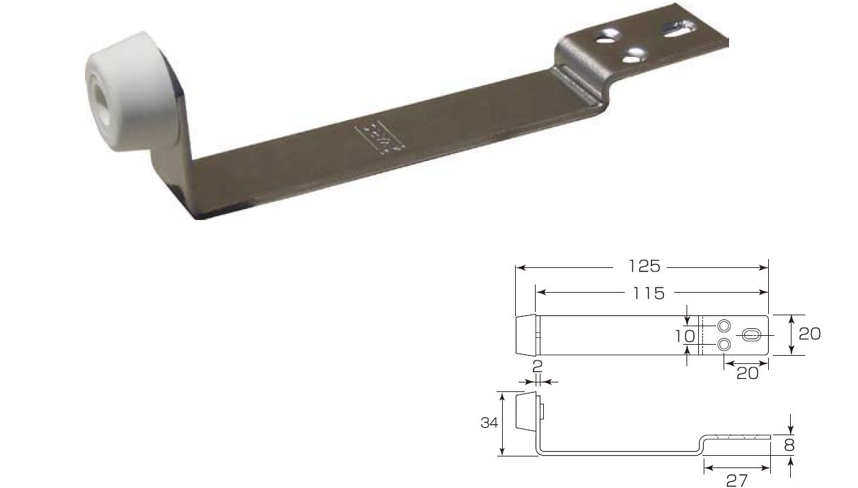 メール便可　戸当り　ステンレス　公団戸当　大サイズ