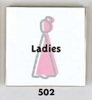 メール便可 サインプレート「Ladies」 162×162