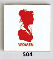 メール便可　サインプレート「WOMEN」　162×162