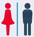 Rakuten - メール便可　エンビ製サインプレート　男性と女性　200×200