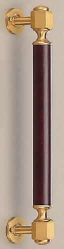 ドア用取っ手　真ちゅう＋堅木製　プチバイロン取手 小300サイズ