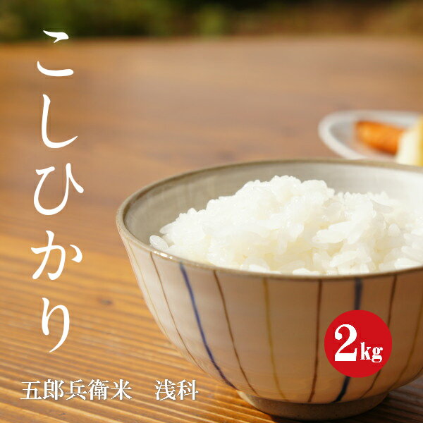 長野県産 こしひかり 五郎兵衛米 特A1等米 1年産 白米 2kg 【新米】【送料無料】