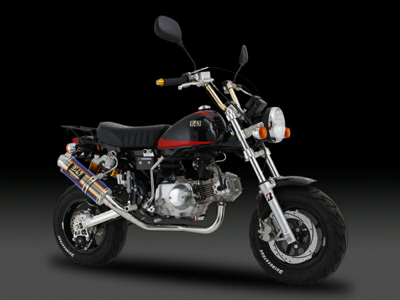 MONKEY(74-06) ヨシムラ 機械曲 GP-MAGNUM サイクロン チタンブルーカバー マフラー (品番 110-401-5u80b )