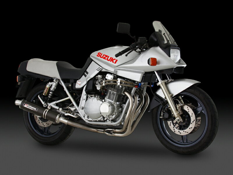 GSX1100S(全年式対応) ヨシムラ 機械曲げチタンサイクロン チタンブルーカバー マフラー (品番 110-191-8280b )