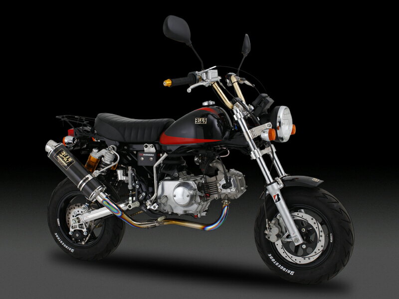 【受注生産品】 MONKEY(74-06) ヨシムラ FIRE SPEC 機械曲チタンサイクロン GP-MAGNUM チタンブルーカバー マフラー (品番 110-401f8u80b )