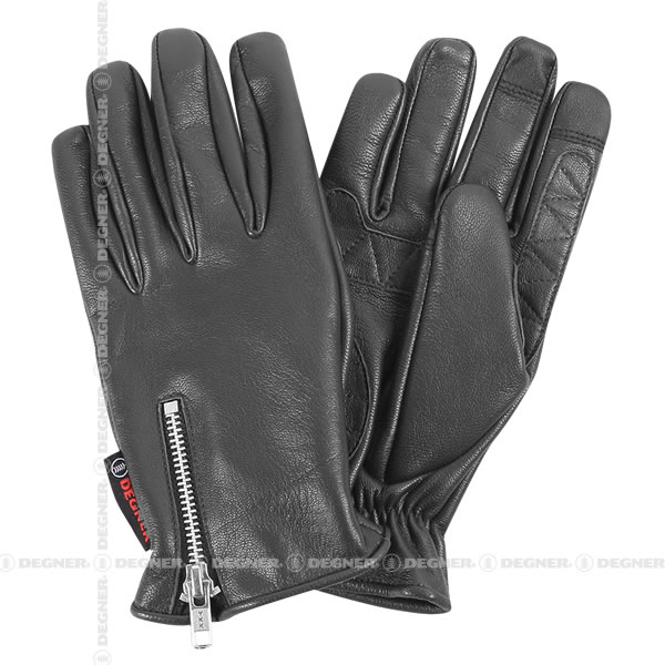 【デグナーWEB正規代理店】 スマホ対応 山羊革ツーリンググローブ/GOAT LEATHER TOURING GLOVE(ブラック) (TG-47i-BK)