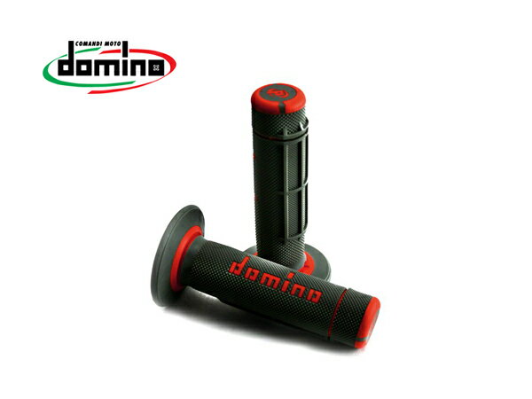 Rakuten - domino/ドミノ グリップ オフロードタイプ クロス ブラック×レッド