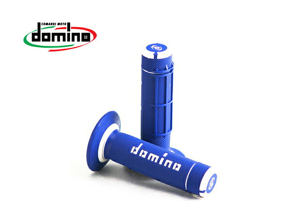 domino/ドミノ グリップ オフロードタイプ クロス ブルー×ホワイト