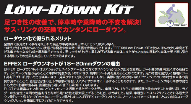 EFFEX/エフェックス ローダウンキット 20mmダウン CBR1000RR 08-16