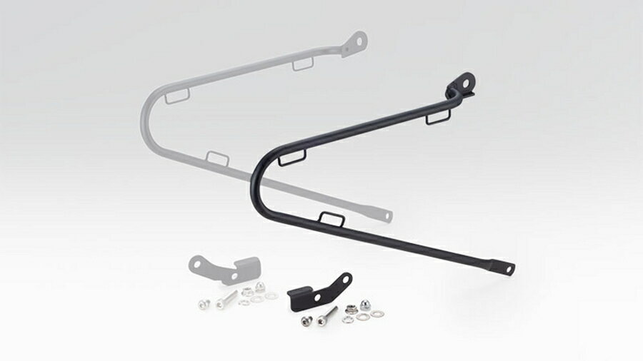 （商品詳細）バッグサポート マットブラック ライト GB350/S 21-メーカー品番：210-49701JANコード：4934154205461キジマ バッグサポート マットブラック ライト GB350／S 21-サイドバッグの巻き込み防止と綺麗にバッグを取り付ける際に必要なバッグサポートがGB350/S用で登場！これ一つでバッグが取付け出来るように考えたALL IN ONE タイプ。※ETCケース取り付けステー(304-5175)またはタンデムグリップ(210-553)との併用可能です。【色】マットブラック【材質】スチール【適合】GB350/GB350S(2BL-NC59) 2021Y-【備考】右側のみ