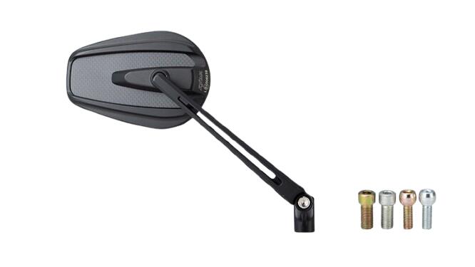 KIJIMA/キジマ ミラー TECH11 オーバルエッジ ミラーマウント ロングBK/CB 203-8091