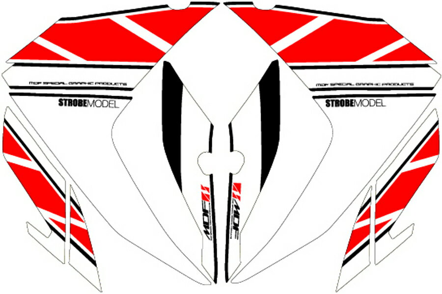 Rakuten - MDF/エムディーエフ YZF-R3/R25 ストロボフロントサイドRD (品番 MR25-D-RD-FS)