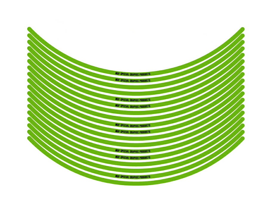 MDF/エムディーエフ リムストライプ ライムグリーン 6mm 17インチ (品番 RIM-6M-GR-17)