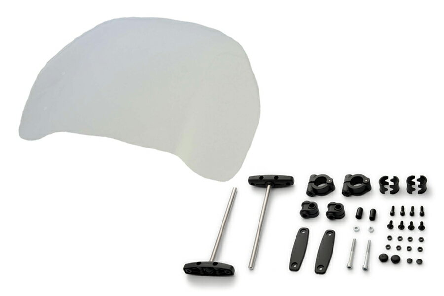 MRA/エムアールエー スクリーンセット ロード クリア 汎用バーハンマウントキット付φ22.2/25.4 (品番 S..