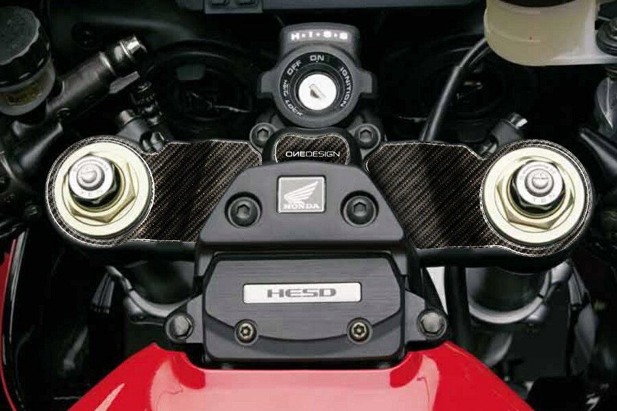 ONEDESIGN(PRINT) トップブリッジステッカー カーボン柄 CBR1000RR 04-07 (品番 PP...