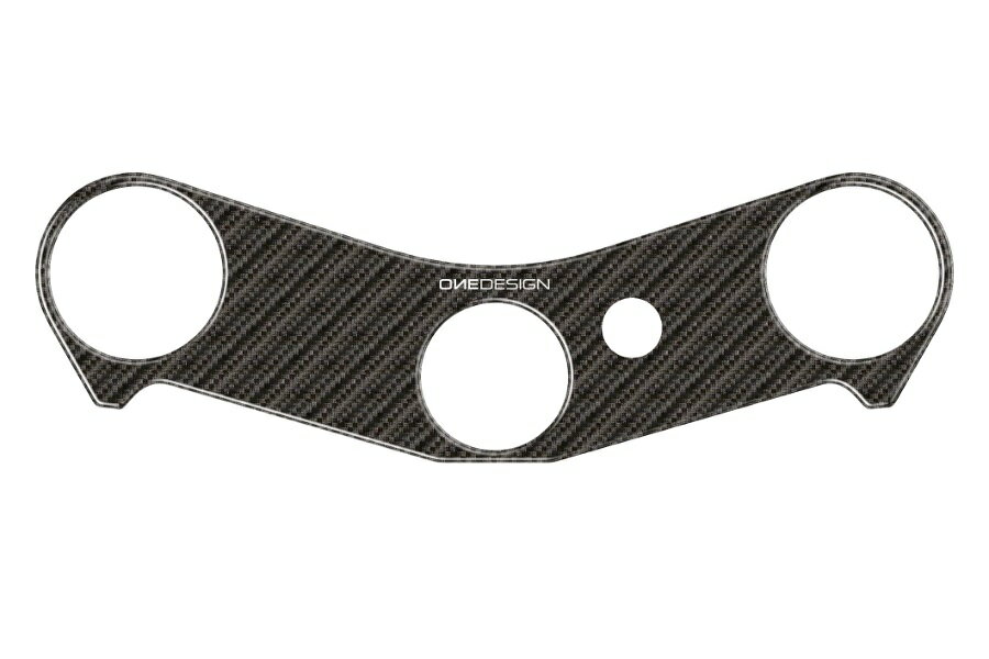 ONEDESIGN(PRINT) トップブリッジステッカー カーボン柄 YZF-R6 06-16 (品番 PPSY10P )