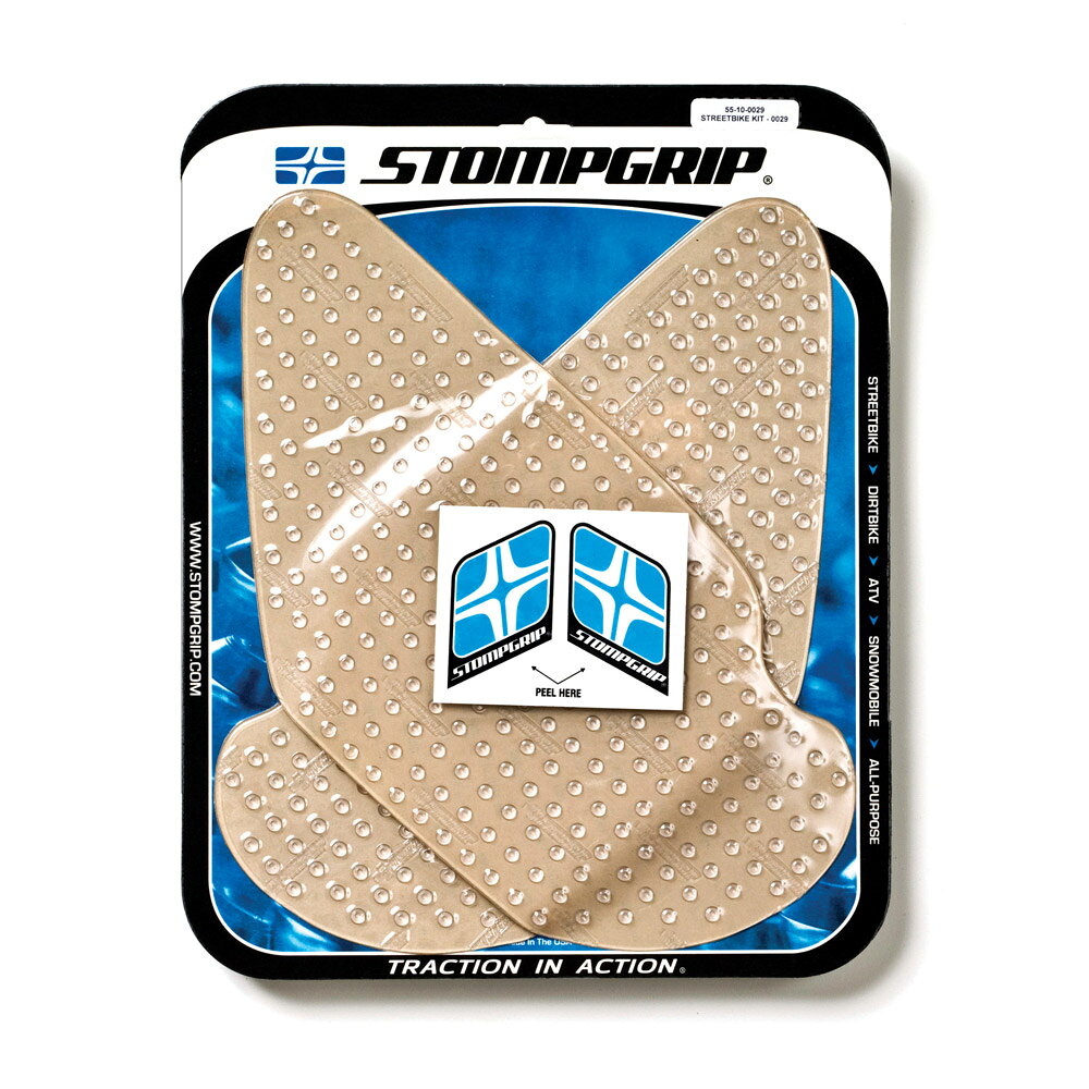 STOMPGRIP/ストンプグリップ トラクションパッドタンクキット クリア ZX6R/RR 03-04/ZZR600 05-11 (品番 55-10-0029C )