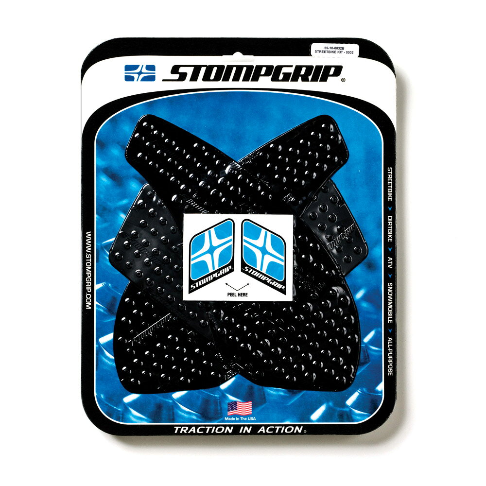 STOMPGRIP/ストンプグリップ トラクションパッドタンクキット ブラック ZX6R 07-08 (品番 55-10-0032B)