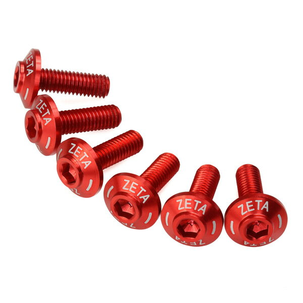 Rakuten - ZETA/ジータ スクリーンボルト レッド 6pcs (品番 ZS88-1062)