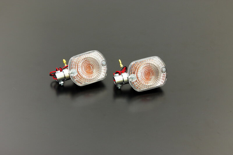 【PMC.Inc】 Z1000MK2/Z750FXタイプ ウインカーASSY フロント クリア（2個セット） (品番 196-1212 )