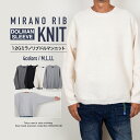 ニット セーター メンズ ポリMIX ミラノリブ ドルマン クルーネック ゆったり ワイド 秋冬