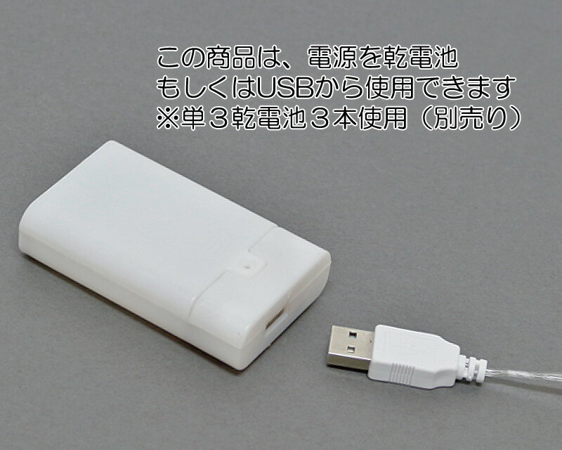 LEDフラッシュライト　スター　LED10球　電池＆USB　室内用装飾ライト