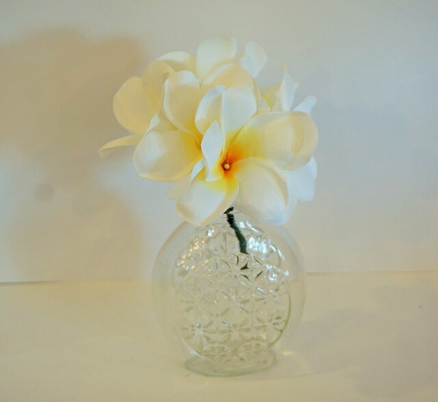 プルメリアピック　造花　花径7cm　全長12cm　asca