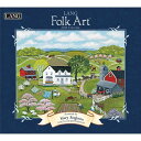 2026 USAカレンダー 壁掛け LANG Folk Art フォークアート