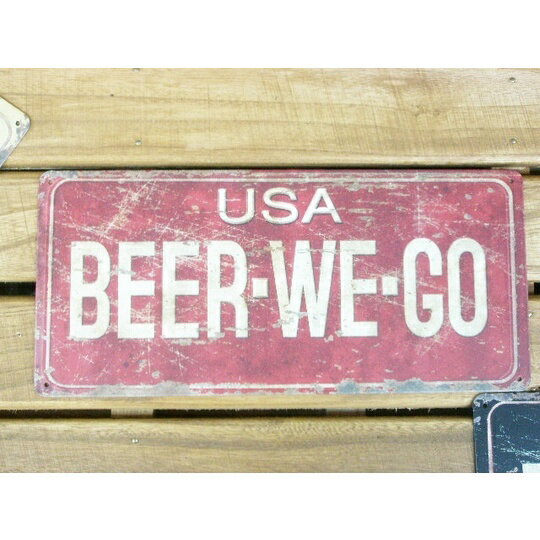 アメリカンカントリー*TINサイン(BEER WE GO) *カントリー雑貨