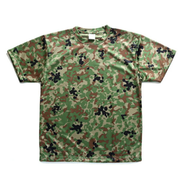 樂天商城 - 防衛省 自衛隊 グッズ Tシャツ 半袖 陸上自衛隊 装備 販売 迷彩柄 カモフラージュ 緑 汗を素早く吸いとる 吸水速乾 ユニチカ特殊繊維 スパッシー サバゲー サバイバルゲーム ミリタリー PX品 正規品