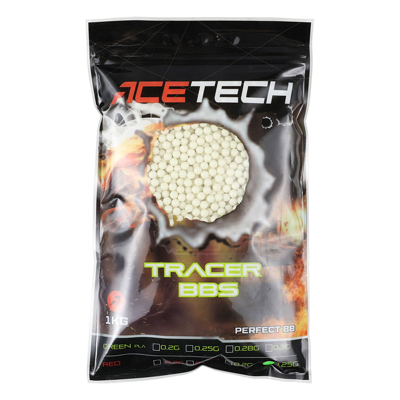 ACETECH プラトレーサーBB弾 (グリーン) 0.25g/1kg(4000発)