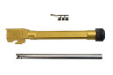 【セール品/CS】Guns Modify SAIタイプ G34タクティカルフルートバレル Nitride GOLD (14mm逆ネジ/東京マルイ対応)