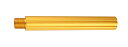 【セール品/CS】SLONG Airsoft M4/M16 アルミアウターバレルエクステンション Type C GOLD 14mm逆ネジ/116mm