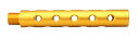 【セール品/CS】SLONG Airsoft M4/M16 アルミアウターバレルエクステンション ポーテッド Gold 14mm逆ネジ/117mm