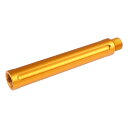 【セール品/CS】SLONG Airsoft アウターバレルエクステンション フルート (14mm逆ネジ/117mm) GOLD