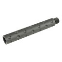 【セール品/CS】SLONG Airsoft アウターバレルエクステンション ディンプル (14mm逆ネジ/117mm) BK