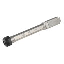 【セール品/CS】Guns Modify SAIタイプ ステンレスボックスフルートバレル (14mm逆ネジ/東京マルイ G17 Gen.3対応) Silver