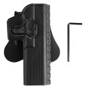 Safariland ホルスター 579 GLS コンパクト Glock19、PPQ、VP9、他 [ ブラック / 左用 ] ベルト装着 PRO-FIT プロフィット 579-283-411 グロック19 CQCホルスター CQBホルスター 近接格闘 拳銃嚢 ベルトホルスター ヒップホルスター