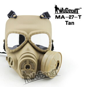 WoSporT M04ガスマスクタイプ 電動ファン付 フェイスマスク TAN