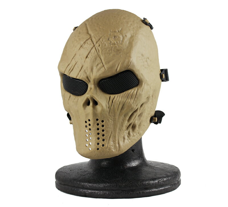 WoSporT スカースカル フルフェイス マスク TAN